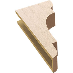 Ekena Millwork - CORUR055X12X24NEBRCPR - Timberthane Faux Wood Corbel, New Brighton Style, 5 1/2"W x 12"D x 24"H, Primed Tan