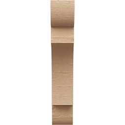 Ekena Millwork - CORUR055X12X28NEBRCPR - Timberthane Faux Wood Corbel, New Brighton Style, 5 1/2"W x 12"D x 28"H, Primed Tan