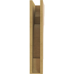 Ekena Millwork - CORUR055X12X28NEBRCPR - Timberthane Faux Wood Corbel, New Brighton Style, 5 1/2"W x 12"D x 28"H, Primed Tan