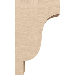 Ekena Millwork - CORUR035X06X10NEWRCPR - Timberthane Faux Wood Corbel, Newport Style, 3 1/2"W x 6"D x 10"H, Primed Tan
