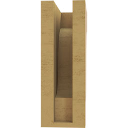 Ekena Millwork - CORUR035X06X10NEWRCPR - Timberthane Faux Wood Corbel, Newport Style, 3 1/2"W x 6"D x 10"H, Primed Tan