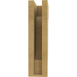 Ekena Millwork - CORUR035X06X14NEWRCPR - Timberthane Faux Wood Corbel, Newport Style, 3 1/2"W x 6"D x 14"H, Primed Tan