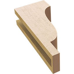 Ekena Millwork - CORUR035X06X14NEWRCPR - Timberthane Faux Wood Corbel, Newport Style, 3 1/2"W x 6"D x 14"H, Primed Tan