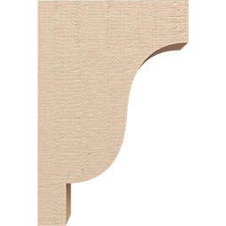 Ekena Millwork - CORUR035X08X12NEWRCPR - Timberthane Faux Wood Corbel, Newport Style, 3 1/2"W x 8"D x 12"H, Primed Tan