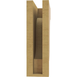 Ekena Millwork - CORUR035X08X12NEWRCPR - Timberthane Faux Wood Corbel, Newport Style, 3 1/2"W x 8"D x 12"H, Primed Tan