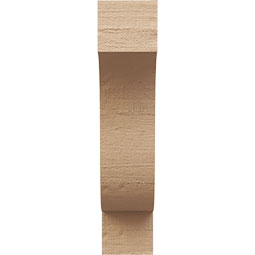 Ekena Millwork - CORUR035X08X16NEWRCPR - Timberthane Faux Wood Corbel, Newport Style, 3 1/2"W x 8"D x 16"H, Primed Tan