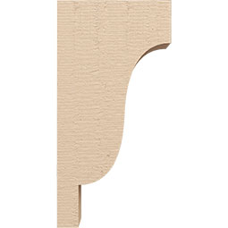 Ekena Millwork - CORUR035X08X16NEWRCPR - Timberthane Faux Wood Corbel, Newport Style, 3 1/2"W x 8"D x 16"H, Primed Tan