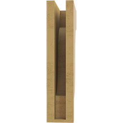 Ekena Millwork - CORUR035X08X16NEWRCPR - Timberthane Faux Wood Corbel, Newport Style, 3 1/2"W x 8"D x 16"H, Primed Tan