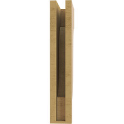 Ekena Millwork - CORUR035X08X20NEWRCPR - Timberthane Faux Wood Corbel, Newport Style, 3 1/2"W x 8"D x 20"H, Primed Tan