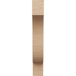 Ekena Millwork - CORUR035X08X24NEWRCPR - Timberthane Faux Wood Corbel, Newport Style, 3 1/2"W x 8"D x 24"H, Primed Tan