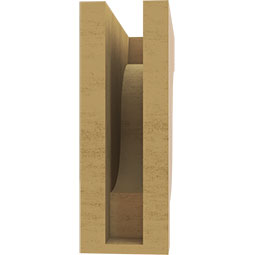 Ekena Millwork - CORUR035X10X10NEWRCPR - Timberthane Faux Wood Corbel, Newport Style, 3 1/2"W x 10"D x 10"H, Primed Tan