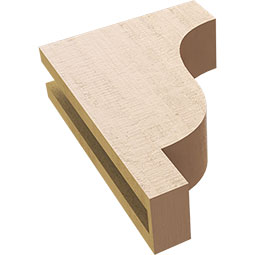Ekena Millwork - CORUR035X10X14NEWRCPR - Timberthane Faux Wood Corbel, Newport Style, 3 1/2"W x 10"D x 14"H, Primed Tan