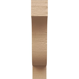 Ekena Millwork - CORUR035X10X18NEWRCPR - Timberthane Faux Wood Corbel, Newport Style, 3 1/2"W x 10"D x 18"H, Primed Tan