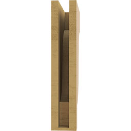 Ekena Millwork - CORUR035X10X18NEWRCPR - Timberthane Faux Wood Corbel, Newport Style, 3 1/2"W x 10"D x 18"H, Primed Tan
