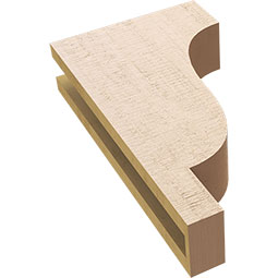 Ekena Millwork - CORUR035X10X18NEWRCPR - Timberthane Faux Wood Corbel, Newport Style, 3 1/2"W x 10"D x 18"H, Primed Tan