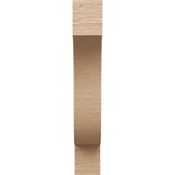 Ekena Millwork - CORUR035X10X22NEWRCPR - Timberthane Faux Wood Corbel, Newport Style, 3 1/2"W x 10"D x 22"H, Primed Tan