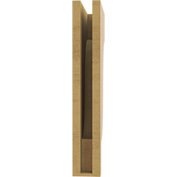 Ekena Millwork - CORUR035X10X22NEWRCPR - Timberthane Faux Wood Corbel, Newport Style, 3 1/2"W x 10"D x 22"H, Primed Tan