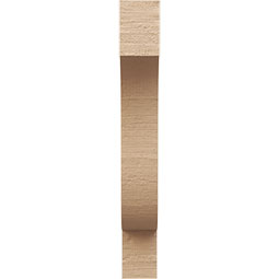 Ekena Millwork - CORUR035X10X26NEWRCPR - Timberthane Faux Wood Corbel, Newport Style, 3 1/2"W x 10"D x 26"H, Primed Tan