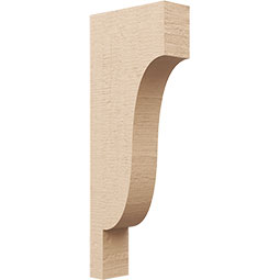 Ekena Millwork - CORUR035X10X26NEWRCPR - Timberthane Faux Wood Corbel, Newport Style, 3 1/2"W x 10"D x 26"H, Primed Tan