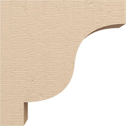 Ekena Millwork - CORUR035X12X12NEWRCPR - Timberthane Faux Wood Corbel, Newport Style, 3 1/2"W x 12"D x 12"H, Primed Tan