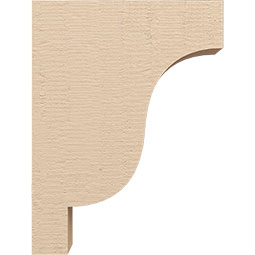 Ekena Millwork - CORUR035X12X16NEWRCPR - Timberthane Faux Wood Corbel, Newport Style, 3 1/2"W x 12"D x 16"H, Primed Tan