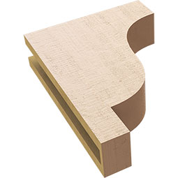 Ekena Millwork - CORUR035X12X16NEWRCPR - Timberthane Faux Wood Corbel, Newport Style, 3 1/2"W x 12"D x 16"H, Primed Tan