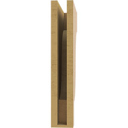 Ekena Millwork - CORUR035X12X20NEWRCPR - Timberthane Faux Wood Corbel, Newport Style, 3 1/2"W x 12"D x 20"H, Primed Tan