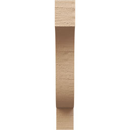 Ekena Millwork - CORUR035X12X24NEWRCPR - Timberthane Faux Wood Corbel, Newport Style, 3 1/2"W x 12"D x 24"H, Primed Tan
