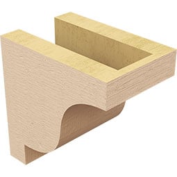 Ekena Millwork - CORURNEW - Timberthane Faux Wood Corbel, Newport Style