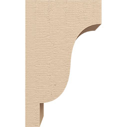 Ekena Millwork - CORUR055X06X10NEWRCPR - Timberthane Faux Wood Corbel, Newport Style, 5 1/2"W x 6"D x 10"H, Primed Tan