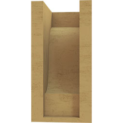 Ekena Millwork - CORUR055X06X10NEWRCPR - Timberthane Faux Wood Corbel, Newport Style, 5 1/2"W x 6"D x 10"H, Primed Tan