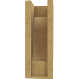 Ekena Millwork - CORUR055X06X14NEWRCPR - Timberthane Faux Wood Corbel, Newport Style, 5 1/2"W x 6"D x 14"H, Primed Tan