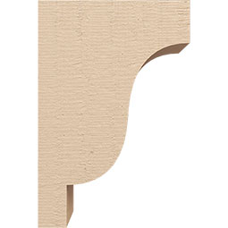 Ekena Millwork - CORUR055X08X12NEWRCPR - Timberthane Faux Wood Corbel, Newport Style, 5 1/2"W x 8"D x 12"H, Primed Tan