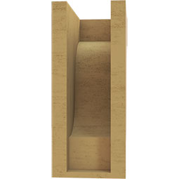 Ekena Millwork - CORUR055X08X12NEWRCPR - Timberthane Faux Wood Corbel, Newport Style, 5 1/2"W x 8"D x 12"H, Primed Tan