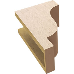 Ekena Millwork - CORUR055X08X12NEWRCPR - Timberthane Faux Wood Corbel, Newport Style, 5 1/2"W x 8"D x 12"H, Primed Tan