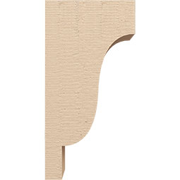 Ekena Millwork - CORUR055X08X16NEWRCPR - Timberthane Faux Wood Corbel, Newport Style, 5 1/2"W x 8"D x 16"H, Primed Tan