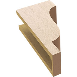 Ekena Millwork - CORUR055X08X16NEWRCPR - Timberthane Faux Wood Corbel, Newport Style, 5 1/2"W x 8"D x 16"H, Primed Tan