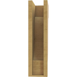 Ekena Millwork - CORUR055X08X20NEWRCPR - Timberthane Faux Wood Corbel, Newport Style, 5 1/2"W x 8"D x 20"H, Primed Tan