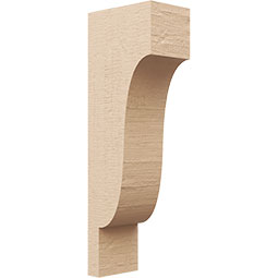 Ekena Millwork - CORUR055X08X24NEWRCPR - Timberthane Faux Wood Corbel, Newport Style, 5 1/2"W x 8"D x 24"H, Primed Tan