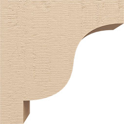 Ekena Millwork - CORUR055X10X10NEWRCPR - Timberthane Faux Wood Corbel, Newport Style, 5 1/2"W x 10"D x 10"H, Primed Tan
