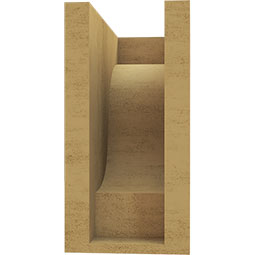 Ekena Millwork - CORUR055X10X10NEWRCPR - Timberthane Faux Wood Corbel, Newport Style, 5 1/2"W x 10"D x 10"H, Primed Tan