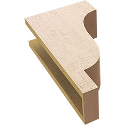 Ekena Millwork - CORUR055X10X18NEWRCPR - Timberthane Faux Wood Corbel, Newport Style, 5 1/2"W x 10"D x 18"H, Primed Tan