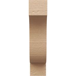 Ekena Millwork - CORUR055X10X22NEWRCPR - Timberthane Faux Wood Corbel, Newport Style, 5 1/2"W x 10"D x 22"H, Primed Tan