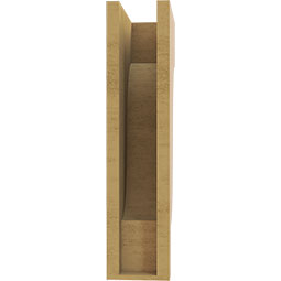 Ekena Millwork - CORUR055X10X22NEWRCPR - Timberthane Faux Wood Corbel, Newport Style, 5 1/2"W x 10"D x 22"H, Primed Tan