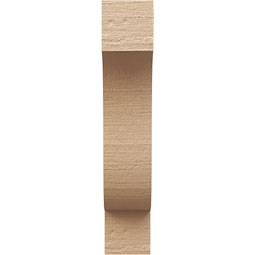 Ekena Millwork - CORUR055X10X26NEWRCPR - Timberthane Faux Wood Corbel, Newport Style, 5 1/2"W x 10"D x 26"H, Primed Tan