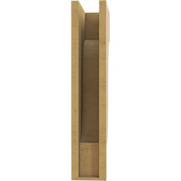 Ekena Millwork - CORUR055X10X26NEWRCPR - Timberthane Faux Wood Corbel, Newport Style, 5 1/2"W x 10"D x 26"H, Primed Tan