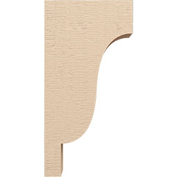 Ekena Millwork - CORUR055X12X24NEWRCPR - Timberthane Faux Wood Corbel, Newport Style, 5 1/2"W x 12"D x 24"H, Primed Tan
