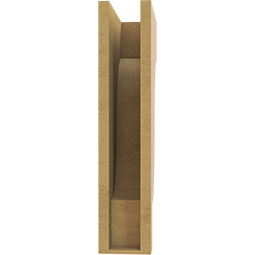 Ekena Millwork - CORUR055X12X24NEWRCPR - Timberthane Faux Wood Corbel, Newport Style, 5 1/2"W x 12"D x 24"H, Primed Tan