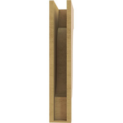 Ekena Millwork - CORUR055X12X28NEWRCPR - Timberthane Faux Wood Corbel, Newport Style, 5 1/2"W x 12"D x 28"H, Primed Tan