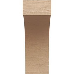 Ekena Millwork - CORUR035X06X10HUNRCPR - Timberthane Faux Wood Corbel, Huntington Style, 3 1/2"W x 6"D x 10"H, Primed Tan